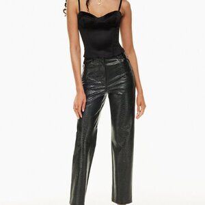 Wilfred The Melina™ Pant Sz 4 High-waisted Black Vegan Leather Biker Mobwife